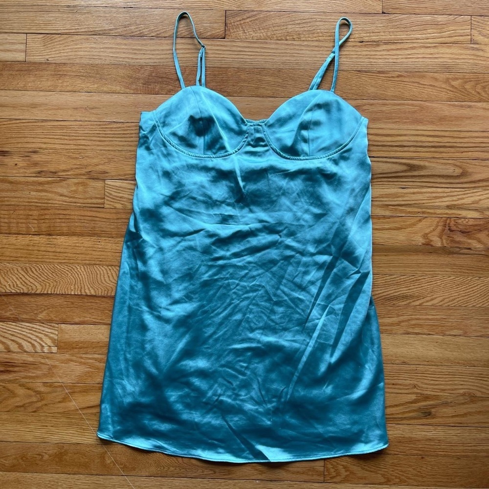 Cyan Blue Slip Dress